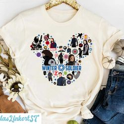 mickey marvel shirt, bucky barnes shirt, winter soldier shirt, avengers mickey head, superhero shirt, avengers shirt, ba