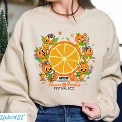 orange bird sweatshirt, epcot flower and garden shirt, epcot festival 2023 hoodie, spaceship earth shirt, orange bird ep