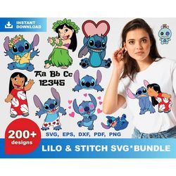 Lilo and Stitch SVG, Lilo and Stitch PNG, Lilo and Stitch Clipart, Angel Stitch PNG, Lilo and Stitch Silhouette,Lilo PNG