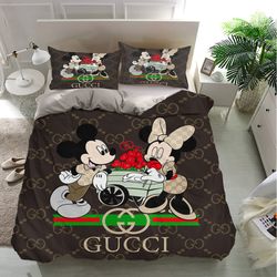 gucci mickey mouse bedding sets, gucci mickey mouse bedding, bedroom decor, decorations for home bedding sets