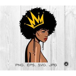 afro girl svg,afro woman svg png,afro lady,crown hair,afro queen svg,beauti black woman,printable file,sublimation file,