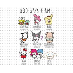 god says i am png, kawaii kitty png, friendship png, friends trip png, vacay mode png, family trip png, cute cat png, ka