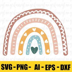 rainbow svg, rainbow bundle svg for cricut, boho rainbow svg files,cute rainbow svg, rainbow layered files, pastel rainb