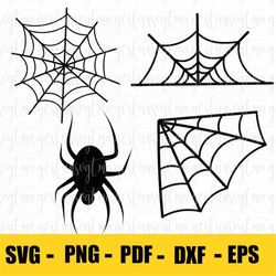spider web svg | corner spider web png | half spider web clip art | scary spider svg