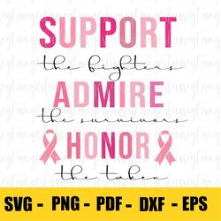 support admire honor breast cancer awareness png, digital download ,design,breast cancer png, breast cancer awareness, b