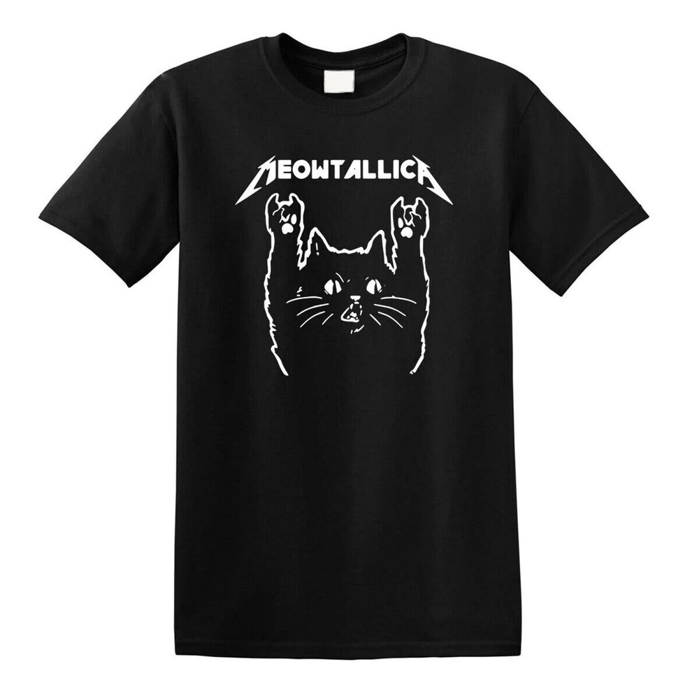 Meowtallica T-Shirt Rock Cat Kitten Pet Cute Cats Funny Music metal.jpg