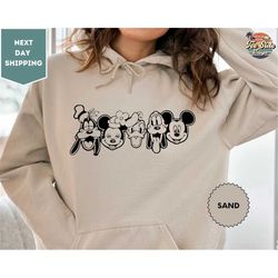 disney friends hoodie, retro disneyworld family hoodie, mickey ears hoodie, disneyland shirt, disneyworld shirt, disney
