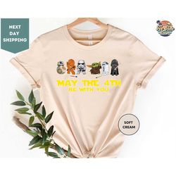 may the 4th be with you, disney group shirts, star wars character, galaxy edge tee, disney matching family shirt