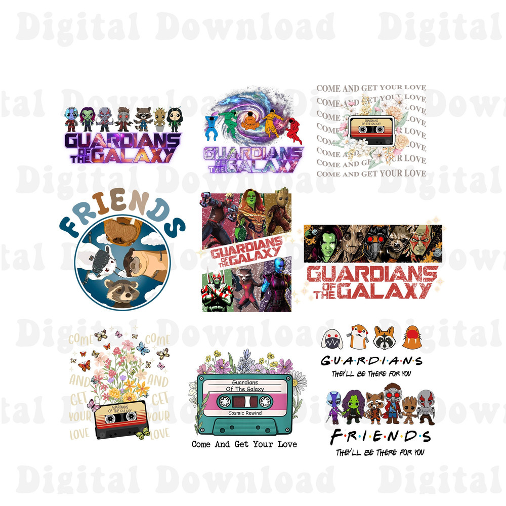 Bundle Guardian Of GaIaxy Png, Rocket & Team Space Png, MarveI Character Movie Png, Super Hero Png, Avengers Friends Png - 1.jpg