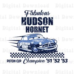 fabulous hudson hornet png, doc hudson png, car piston cup png, california adventure png, pixar png