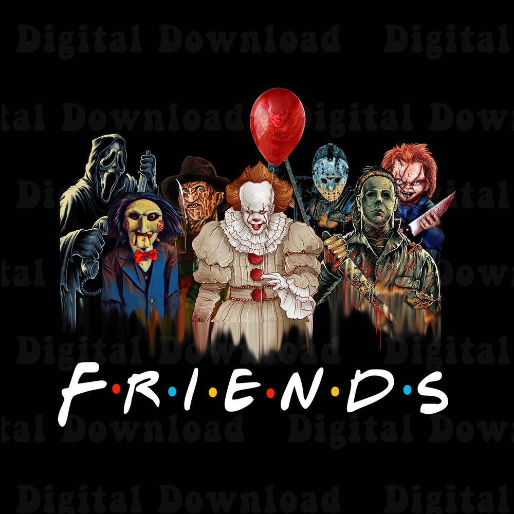 Horror Characters Png, Horror Friends Png, Halloween Movie Character Png, Happy Halloween Png, Digital Download - 1.jpg