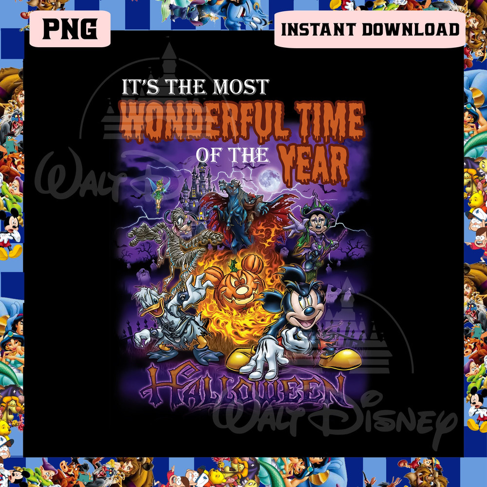 It's the Most Wonderful Time Of The Year Png, Halloween Mickey And Friends Png, Spooky Season Png - 1.jpg