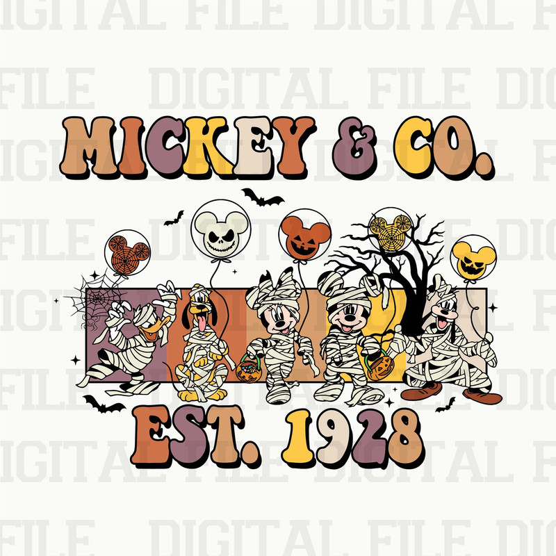 Mickey & Co Sublimation Designs, Cartoon Movie 2023 Png, Halloween Movie Png, Halloween Minnie and Friends Png, Instant Download - 1.jpg