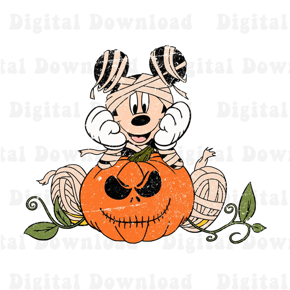 Mickey Halloween Mummy Png, Halloween Masquerade Png, Trick Or Treat Png, Spooky Vibes Png, Boo Png - 1.jpg