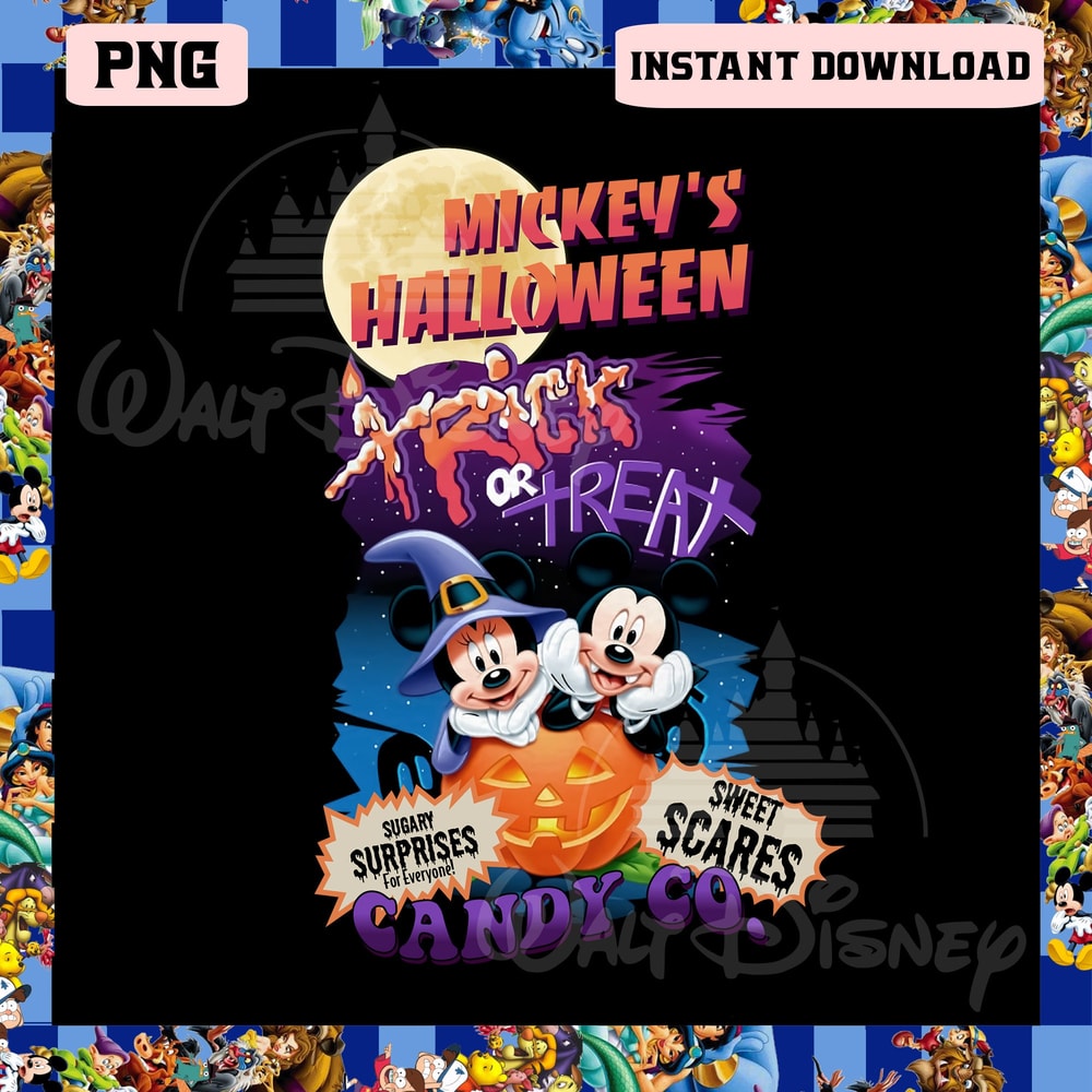 Mickey Halloween Trick Or Treat Png, Mickey Candy Co Halloween Png, Magic Kingdom Halloween Png - 1.jpg