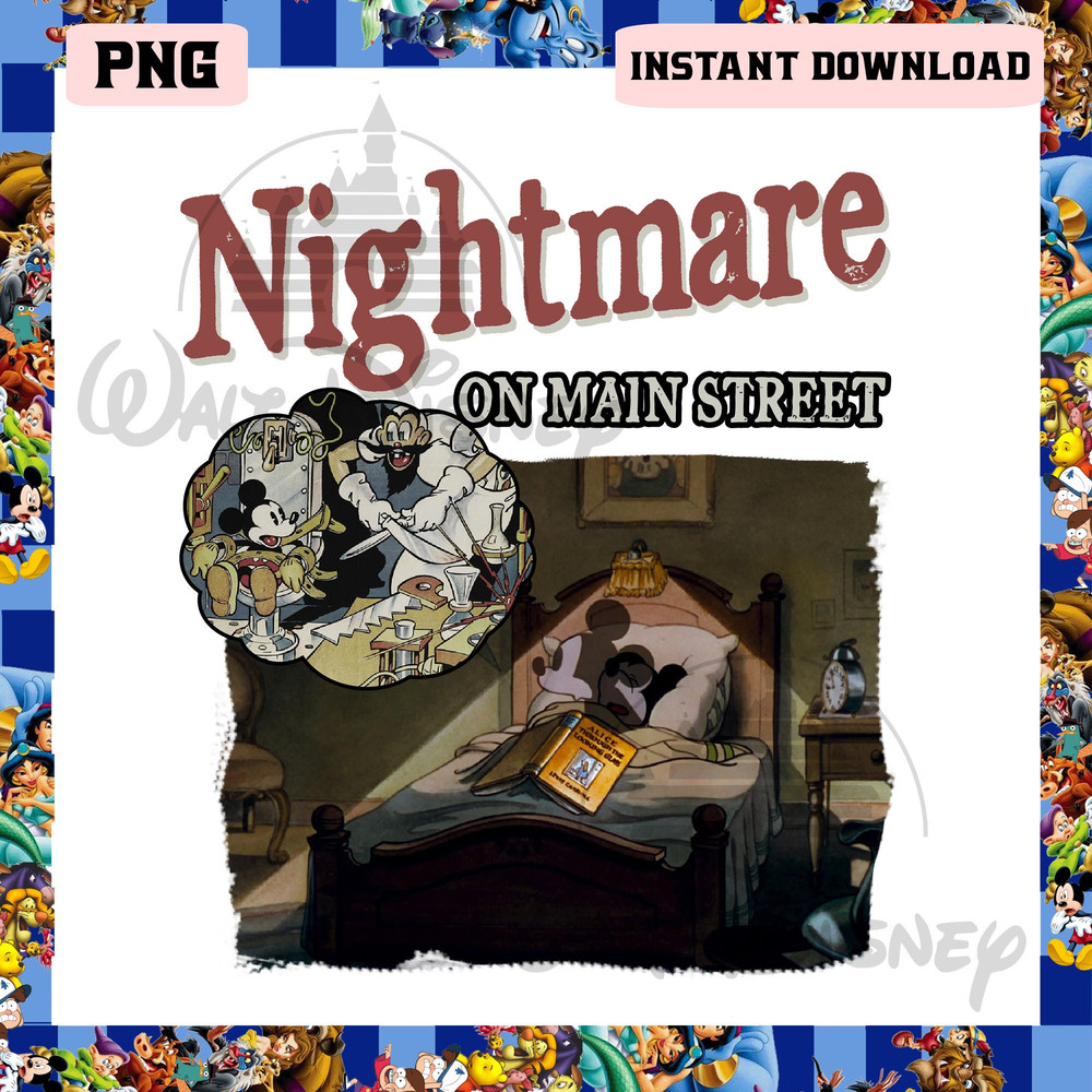 Nightmare On Main Street Mickey Png, Retro Halloween Png, Magic Kingdom Halloween Png - 1.jpg