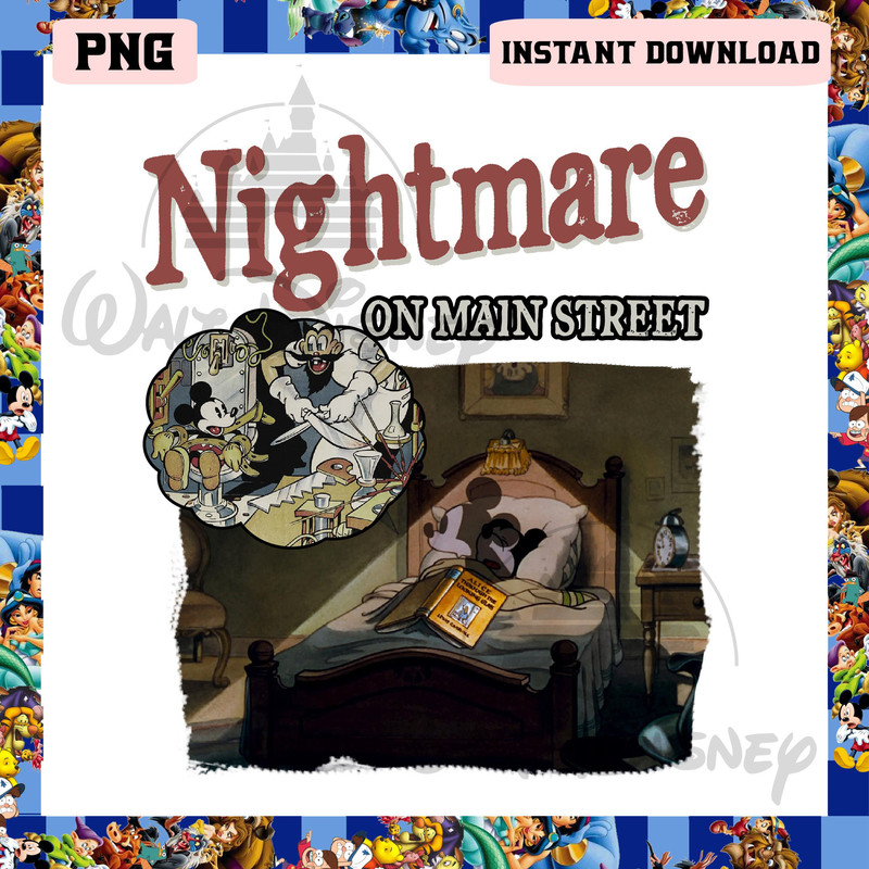 Nightmare On Main Street Mickey Png, Retro Halloween Png, Magic Kingdom Halloween Png - 1.jpg