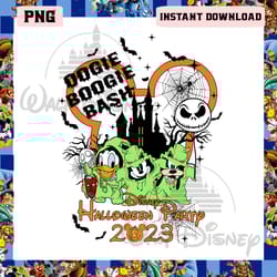 oogie boogie bash halloween png, nightmare before christmas png, mickey donald goofy nightmare png