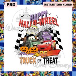 retro cars lightning mcqueen halloween png, happy hallo-wheel truck or treat png, funny spooky cars