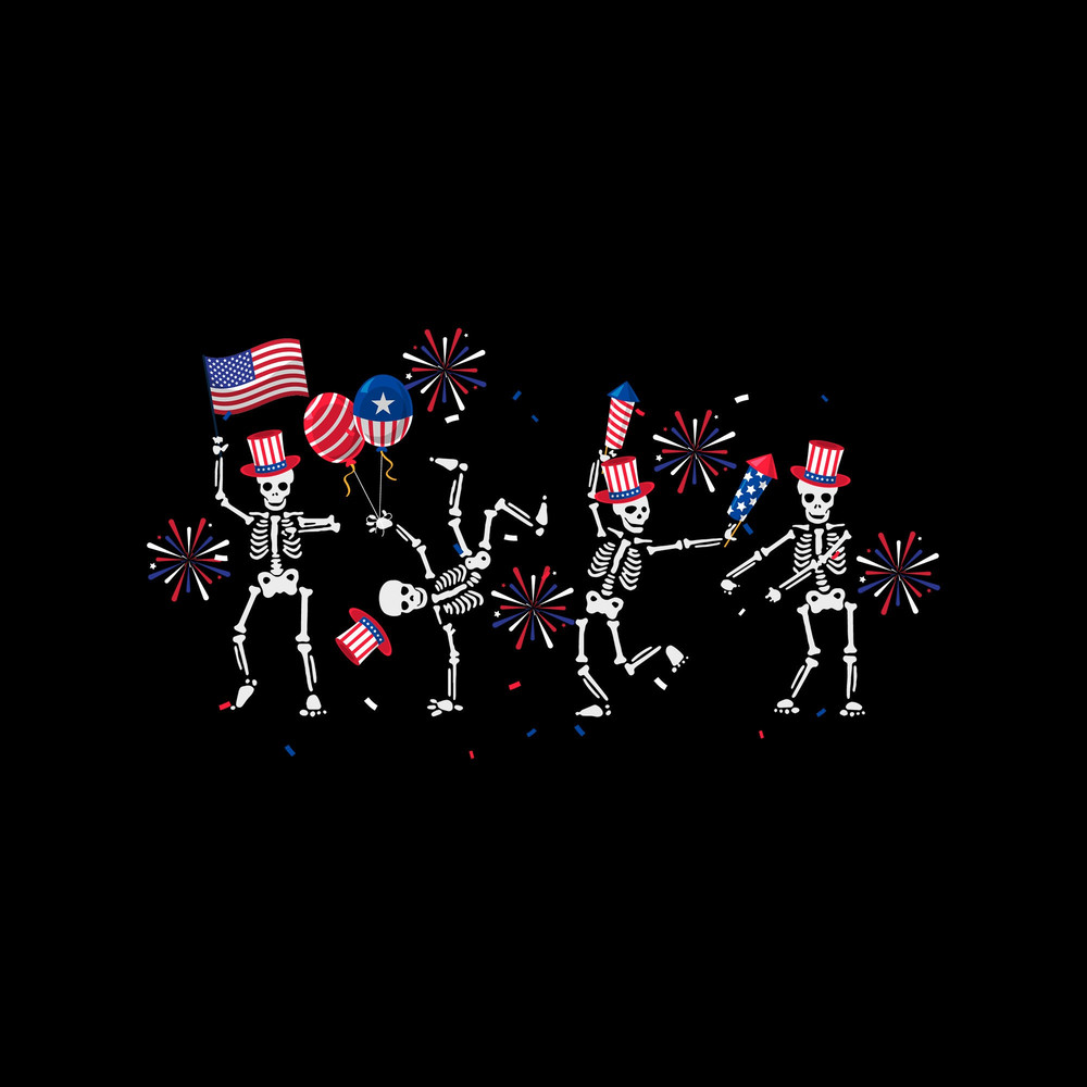 4th of july dancing skeletons PNG, Party in the USA PNG, Patriotic Png sublimation, Independence day png - 1.jpg