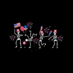 4th of july dancing skeletons png, party in the usa png, patriotic png sublimation, independence day