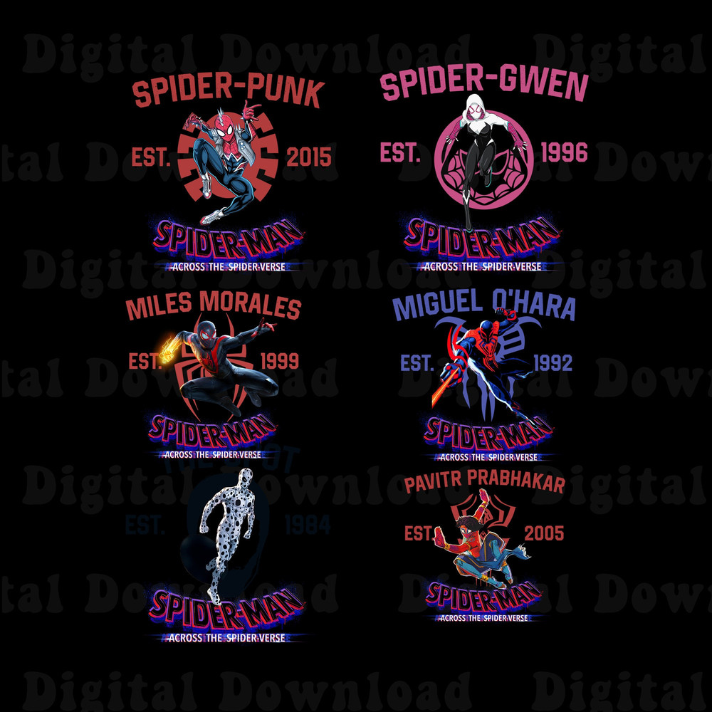 Bundle Spider Man Across the Spider Png, Verse Characters Png, Black Spider Man Png, Spider Man Movie Png, Miles Morales Png - 1.jpg