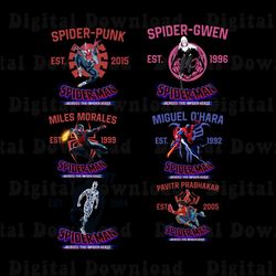 bundle spider man across the spider png, verse characters png, black spider man png, spider man movi