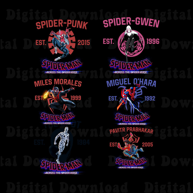Bundle Spider Man Across the Spider Png, Verse Characters Png, Black Spider Man Png, Spider Man Movie Png, Miles Morales Png - 1.jpg