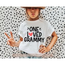 one loved grammy svg, valentine's day svg, valentine grammy svg cut file for cricut or silhouette, grandma svg, grammy s