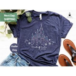 magical disney castle shirt, disney family shirt, disneyworld shirt, disney shirts for family, disney shirts