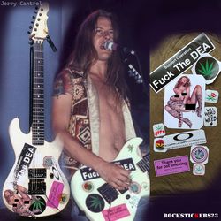Jerry Cantrell guitar stickers "Snake Woman" G&L Rampage decal Alice in Chains. Set 11
