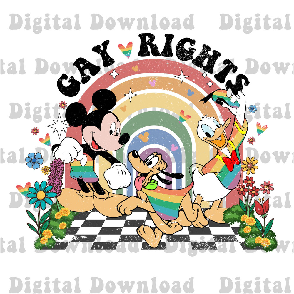 Mickey & Friends LGBT Pride Png, Lgbt Rights Png, Lgbt Rainbow Png, Mickey Pluto and Donald, Gay Lesbian Png - 1.jpg