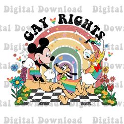 mickey & friends lgbt pride png, lgbt rights png, lgbt rainbow png, mickey pluto and donald, gay les