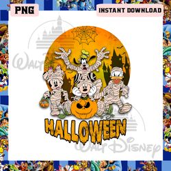 mickey and friend halloween png, mickey mummy pumpkin png, magic kingdom halloween png