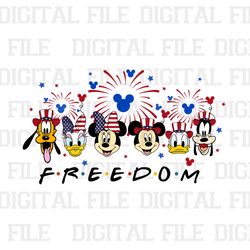 mickey and friends 4th of july png, freedom fourth of july png, patriotic memorial day png, independ