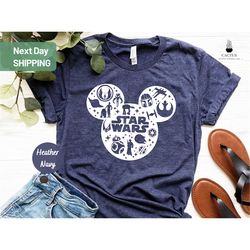 mickey mouse star wars galaxy shirt, mickey head star wars tee, disney family shirt, star wars tee, star wars gift, disn