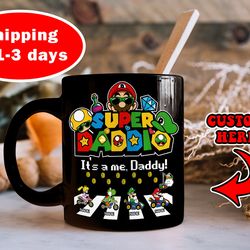 personalized super daddio coffee mug, best dad ever mug, funny gift for dad