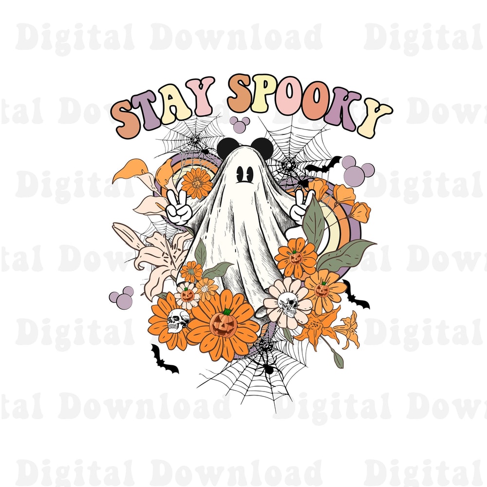 Stay Spooky Mickey Ghost Png, Mickey's Not So Scary Png, Mickey Halloween Spooky Vibes Png - 1.jpg