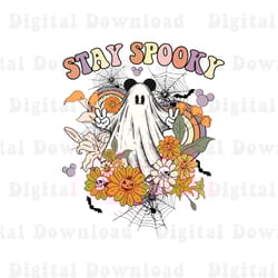 stay spooky mickey ghost png, mickeys not so scary png, mickey halloween spooky vibes png