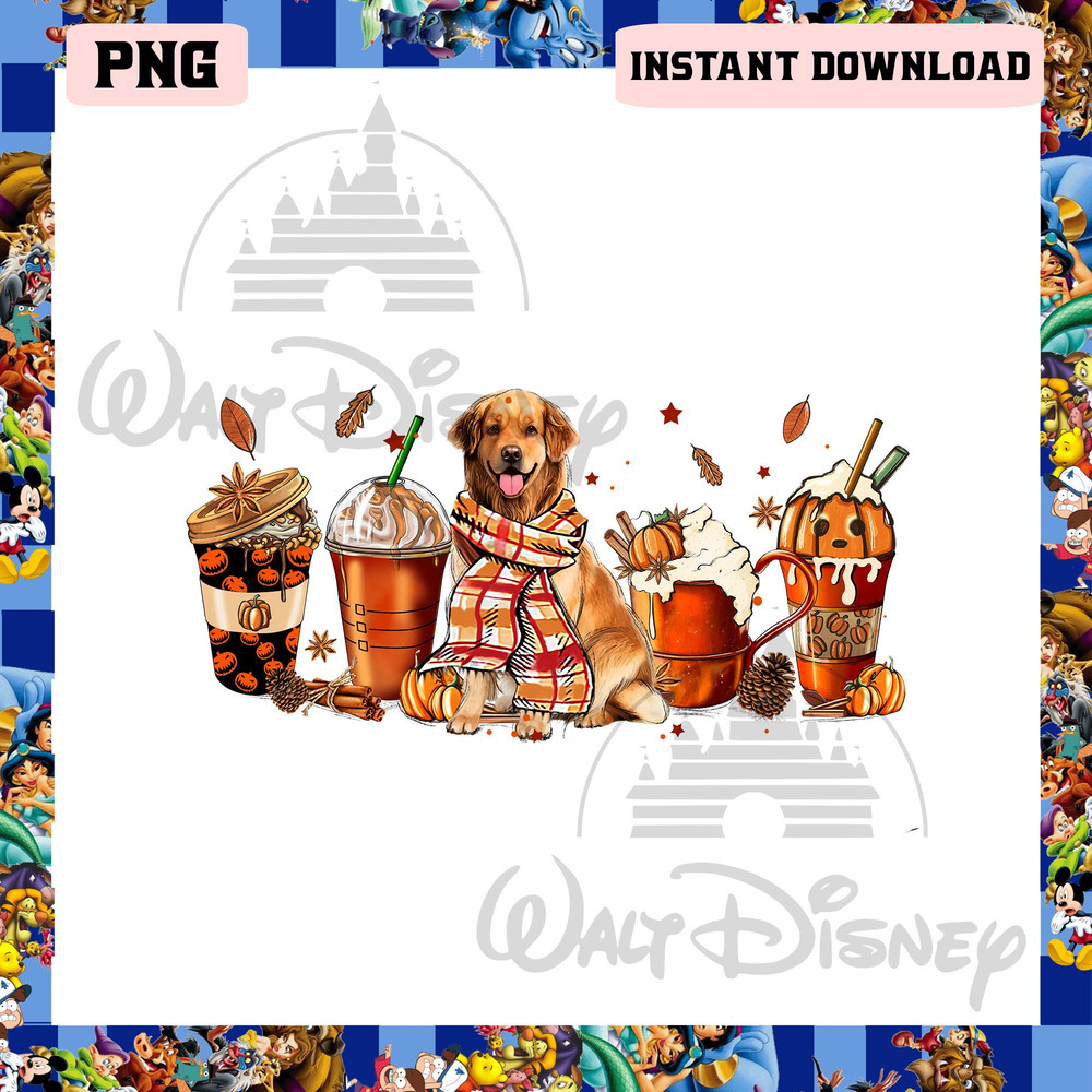 Thanks Giving Retriever Coffee Latte Png, Halloween Pumpkin Latte Png, Fall Coffee Png - 1.jpg