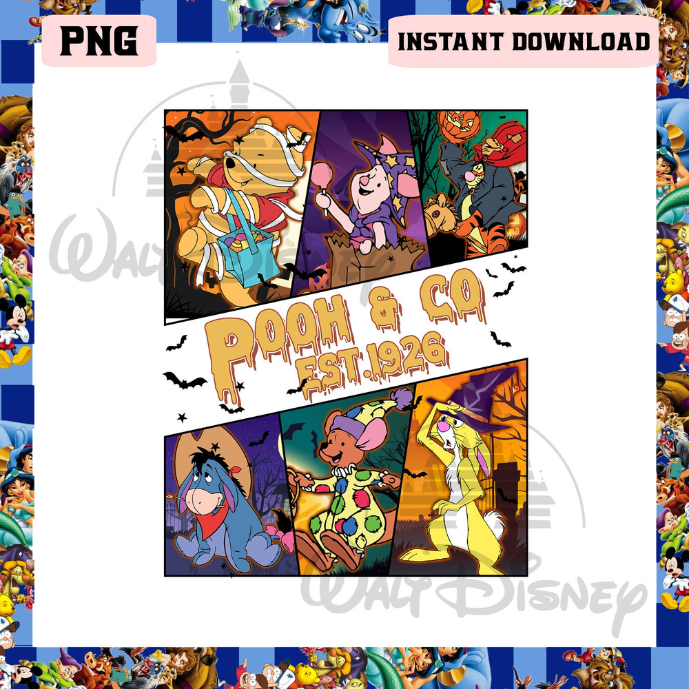 Winnie The Pooh Halloween Png, Pooh & Co Est 1926 Halloween Png, Trick Or Treat Png - 1.jpg