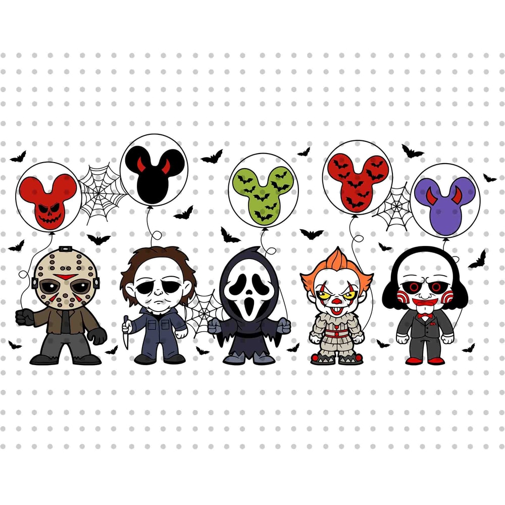 Horror Characters PNG, Horror Friends Png, Horror Halloween Png, Halloween Png, Character Horror Sublimation PNG, Halloween Friends Png - 1.jpg