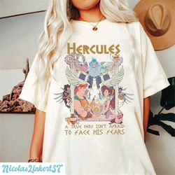 vintage hercules shirt, disney hercules 1977 comfort colors shirt, hercules megara hades, disneyworld shirt, disney fami