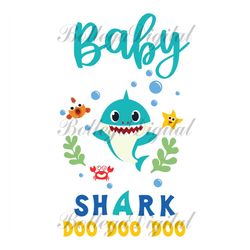blue baby shark doo doo doo svg, trending svg, baby shark svg, kid song svg, baby shark clipart, baby shark vector, shar