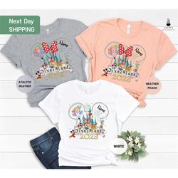 disneyland 2023 custom name shirts, disney matching, disneyland tee, wdw shirt, family trip tee