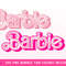 Barbi Logo Aesthetic Pink Clouds Retro SVG + PNG Instant Digital Download clipart, perfect for Cricut and Silhouette Clipart Pink Dolly Font - 1.jpg