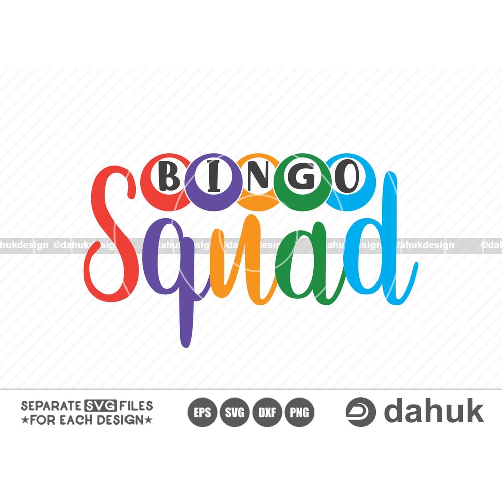 Bingo Squad SVG, Bingo design svg, Bingo gift , Bingo Games, Cut file for silhouette, svg, eps, dxf, png, clipart cricut design space - 1.jpg