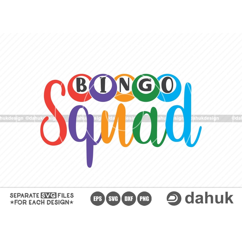 Bingo Squad SVG, Bingo design svg, Bingo gift , Bingo Games, Cut file for silhouette, svg, eps, dxf, png, clipart cricut design space - 1.jpg