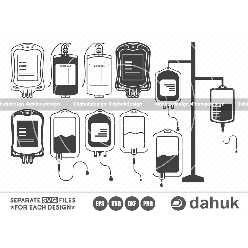 Blood bag SVG, Blood Bag Icon, Blood Bag Vector, Blood bag clipart, Blood bag silhoutte, Cut file, for silhouette, svg, eps, dxf, png - 1.jpg
