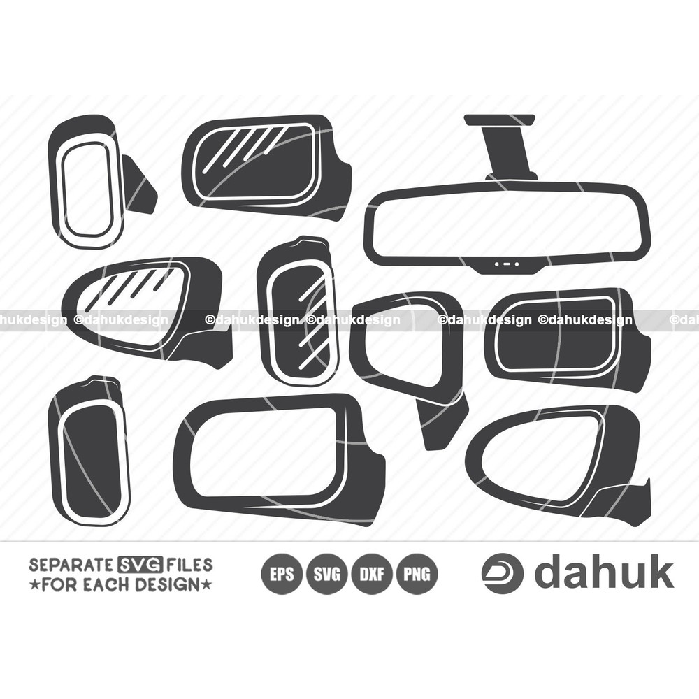 Car Mirror SVG, Car Back Mirror SVG, Car Side Mirror SVG, Rear View Mirror, Rear view svg, Cut file for silhouette, svg, Design space - 1.jpg